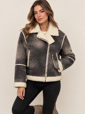Kaymaluxe Women's Suede Jacket Warm Casual Outerwear
